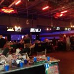Table with drinks at Bowling Alley fundraiser