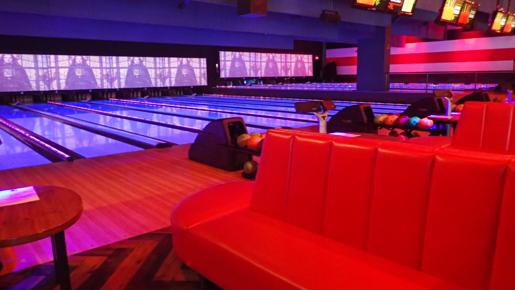 2018 Bowling FUNdraiser at bowling alley empty lanes and booths