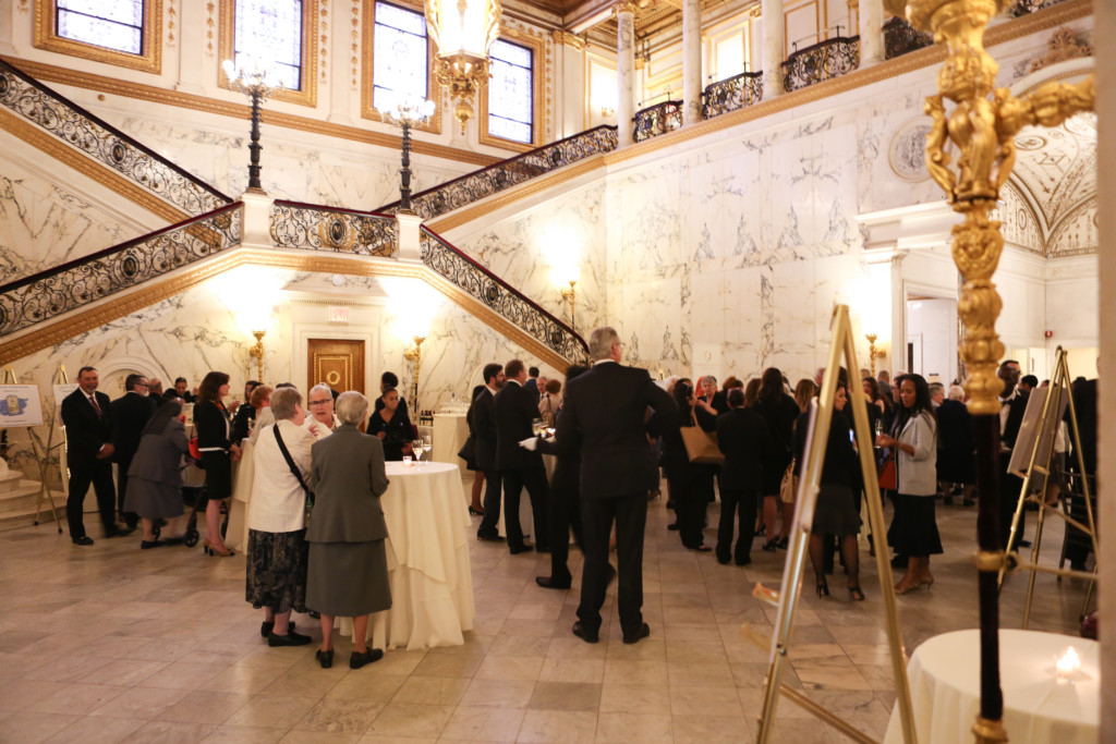 Cabrini Mission 20th Anniversary Gala attendees in ballroom